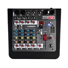 ALLEN & HEATH ZED-6FX Κονσόλα 6 Εισόδων (2 Mic/Hi-Z/Line Και 2 Stereo) Με Εφέ Και EQ 2 Περιοχών | DBM Electronics