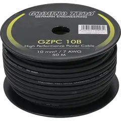 Ground Zero GZPC 10Β Καλώδιο Γείωσης 7AWG Μαύρο Χρώμα (Τιμή Μέτρου) | DBM Electronics