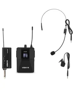 VONYX WM55B Ασύρματο Μικρόφωνο Κεφαλής - Πέτου UHF Plug And Play, Με Δέκτη Μπαταρίας | DBM Electronics