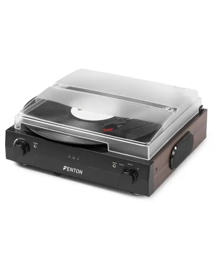 FENTON RP102B Πικάπ Με Ενσωματωμένα ηχεία & Bluetooth/AUX/USB Recording Σε Χρώμα Μαύρο/Ξύλο | DBM Electronics