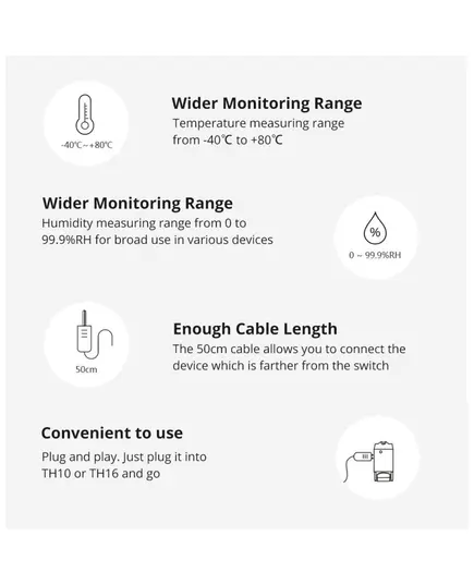 SONOFF AM2301 Έξυπνος Αισθητήρας Θερμοκρασίας & Υγρασίας Για Μοντέλα TH10 & TH16 | DBM Electronics