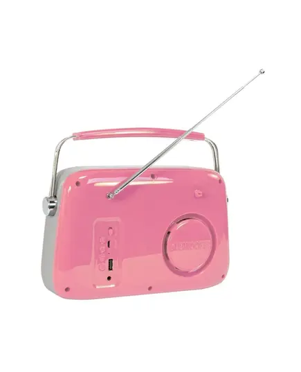 Madison Freesound VR40 Φορητό Ραδιόφωνο RETRO Εμφάνισης, Με Bluetooth & FM Σε Ροζ Χρώμα | DBM Electronics