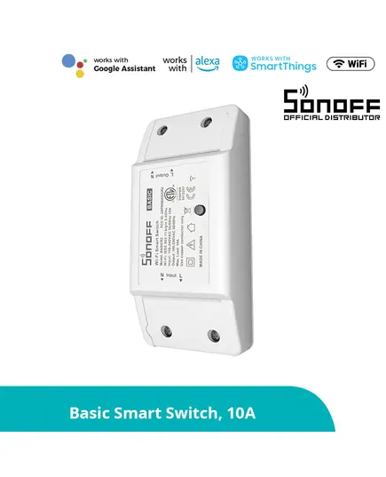 SONOFF BASICR2 Έξυπνος Διακόπτης Wi-Fi Ισχύος 10A / 2200Watt | DBM Electronics