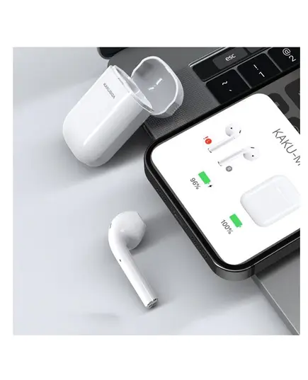 Kakusiga KSC-542 Ασύρματο Bluetooth In Ear Ακουστικό Μονό Με Μπαταρία 150mAh Και Touch Control Σε Λευκό Χρώμα | DBM Electronics