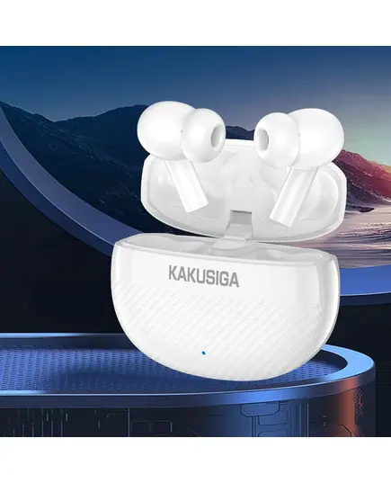 Kakusiga KSC-1455/WHITE Ασύρματα Bluetooth In-Ear Ακουστικά Με 300mAh Μπαταρία , 7 Ώρες Χρήσης Και Υποστήριξη Hey Siri Για Τα iPhone | DBM Electronics