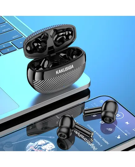 Kakusiga KSC-1455/BLACK Ασύρματα Bluetooth In-Ear Ακουστικά Με 300mAh Μπαταρία , 7 Ώρες Χρήσης Και Υποστήριξη Hey Siri Για Τα iPhone | DBM Electronics